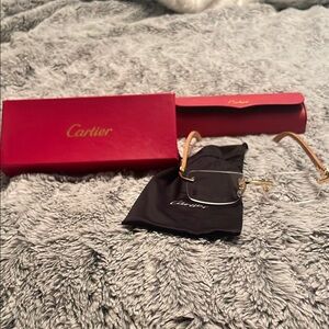 Men’s Cartier Gold and Black Eyeglasses